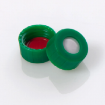 cts-sciencix-screw-cap-9-425-open-top-polypropylene-with-0040-inch-bonded-ptfesilicone-septa-green-100pk-11-2156