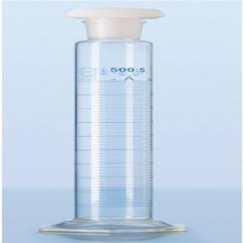 measuring-cylinder-with-plastic-stopper-borosilicate-glass-class-a-batch-certificate-hexagonal-base-blue-graduation-iso-4788-pn-246180856